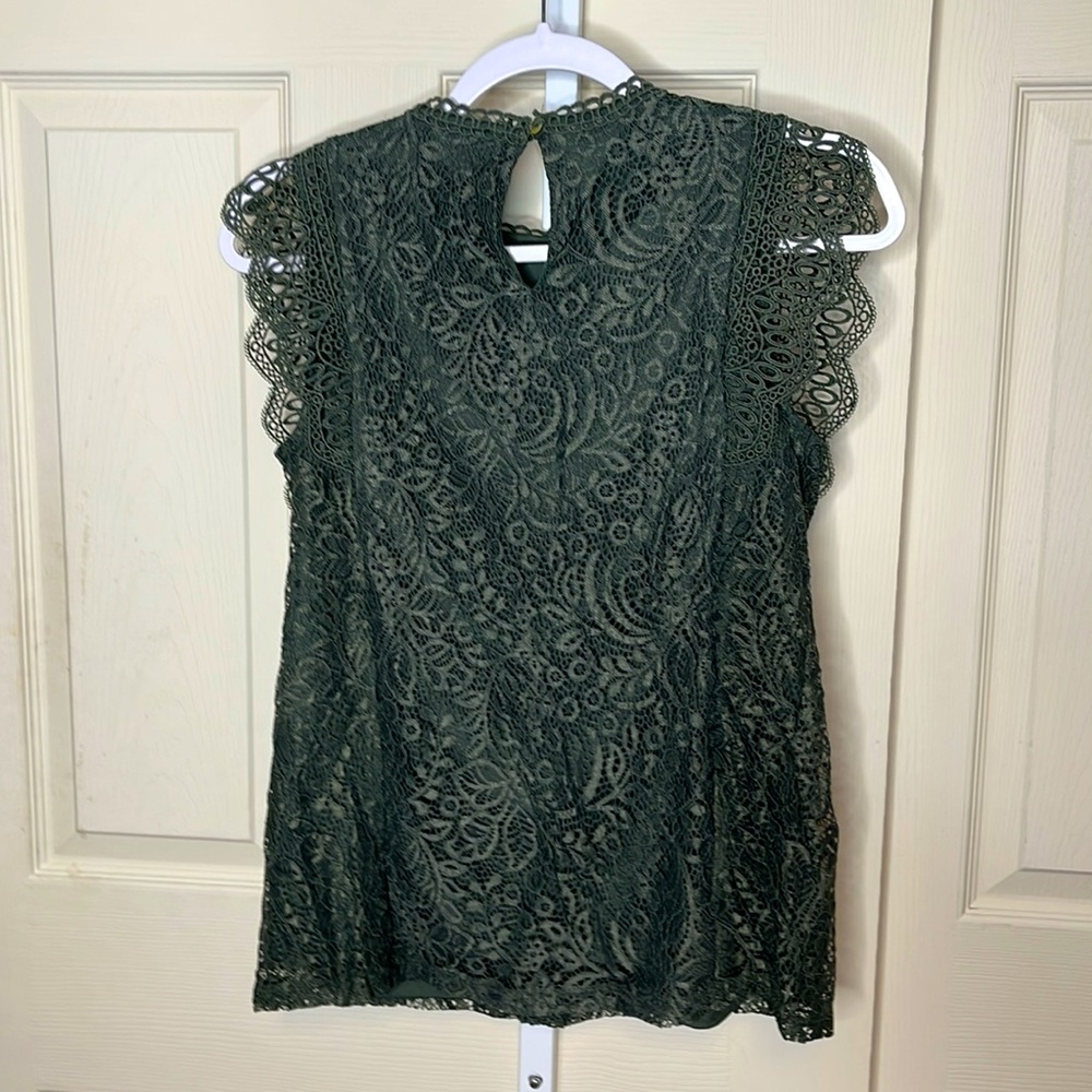 Cable & Gauge Lace Blouse Top Size S - Picture 5 of 13